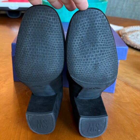 Stuart Weitzman Bacari Suede Chunky Heel Boots - Picture 8 of 12